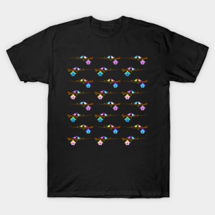 Cute birds on little branches T-Shirt